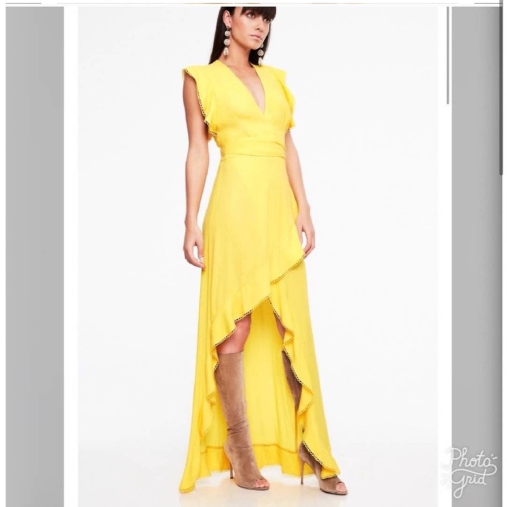 AFRM Revolve Ruffle Wrap Dress XS - Picture 5 of 8